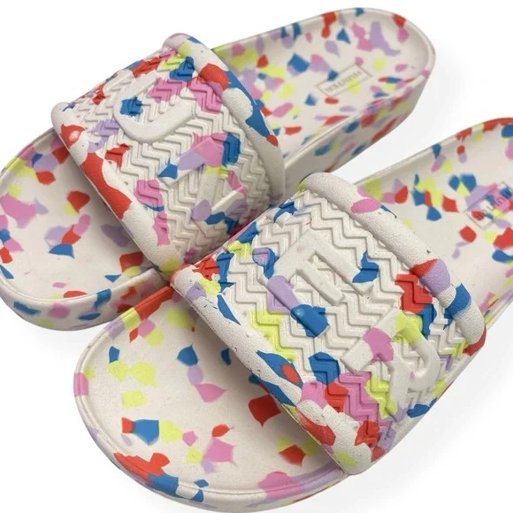 Hunter Original Marble Slide Lightweight Sandals Womens Sz 8 Shaded White EUC - Picture 7 of 12